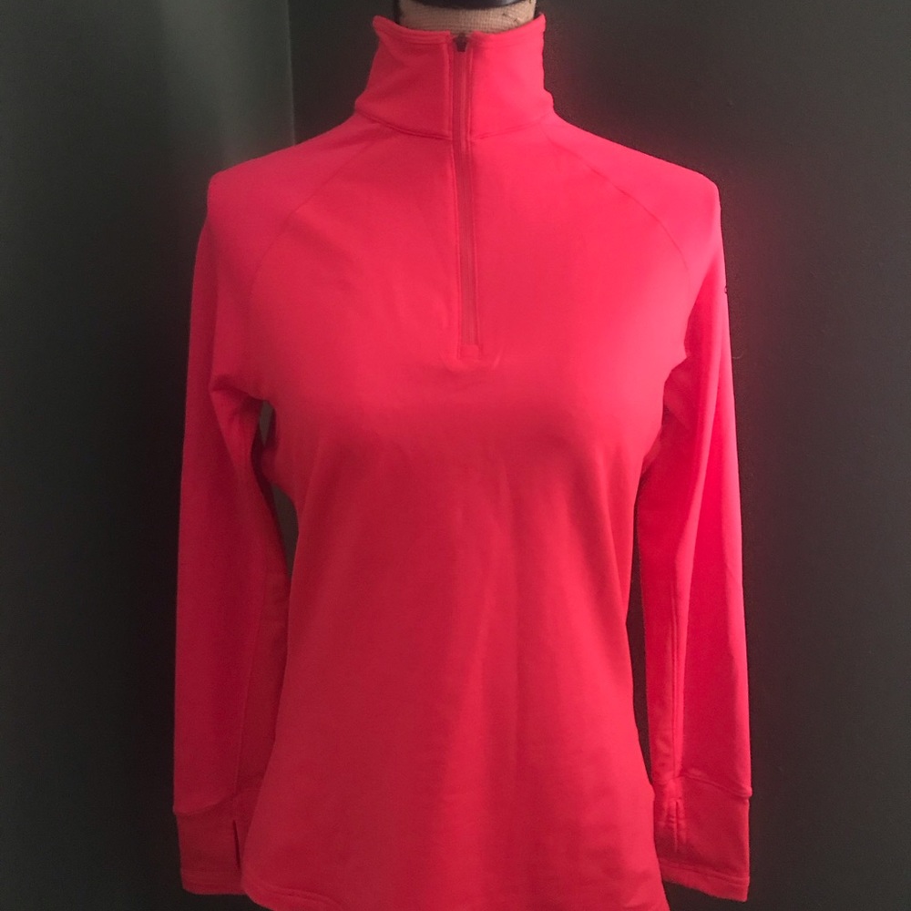 Coral half zip adidas top